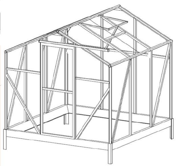 5cm narzędzia ogrodowe Spire Garden aluminiowa rama Solar Green House 1