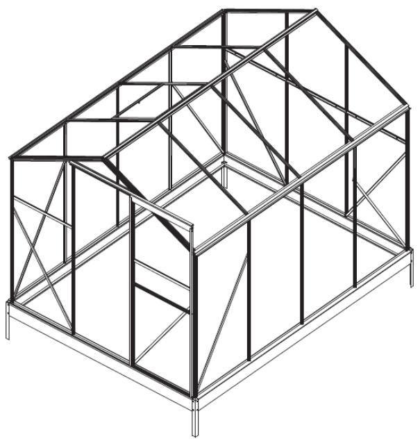 5cm narzędzia ogrodowe Spire Garden aluminiowa rama Solar Green House 3