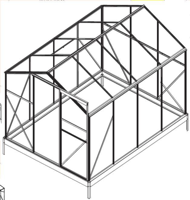 5cm narzędzia ogrodowe Spire Garden aluminiowa rama Solar Green House 2