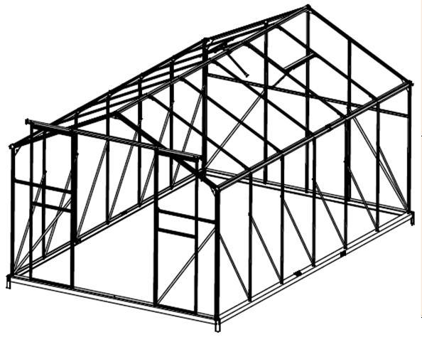 5cm narzędzia ogrodowe Spire Garden aluminiowa rama Solar Green House 4
