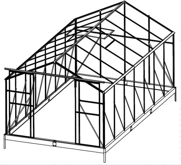 5cm narzędzia ogrodowe Spire Garden aluminiowa rama Solar Green House 5