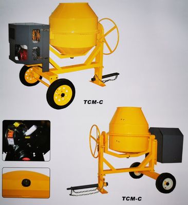 Benzynowy mieszalnik cementu typu cylindrów Semi Dry 350L zasilany gazem mieszalnik cementu
