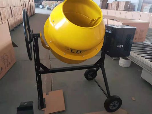 Dwukołowa elektryczna mini betoniarka 250L z żeliwnym pierścieniem zębatym
