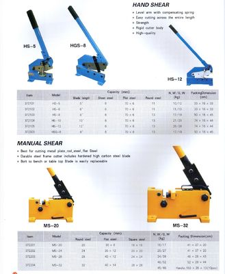 Hydrauliczna maszyna do cięcia ręcznego Prasa ręczna Nożyce do metalu