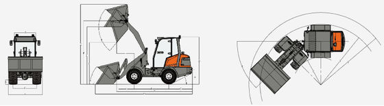 Samoblokujące się zawory hydrauliczne W pełni hydrauliczne ładowarki